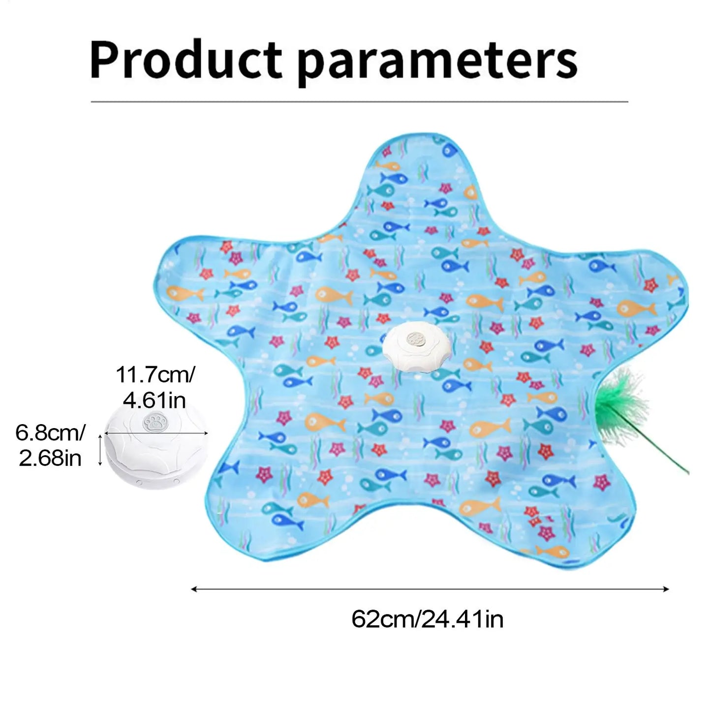 Indoor Interactive Cat Toys, Electric Cat Entertainment Toys, Automatic Cat Toy Spinner, Star-shaped Moving Toy, Pet Cat Supply