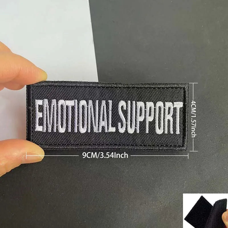 Service Therapy Dog In Training Emotional Support Fabric Stickers Embroidered Hook Loop Patch,Tactical Morale Badges for Vest