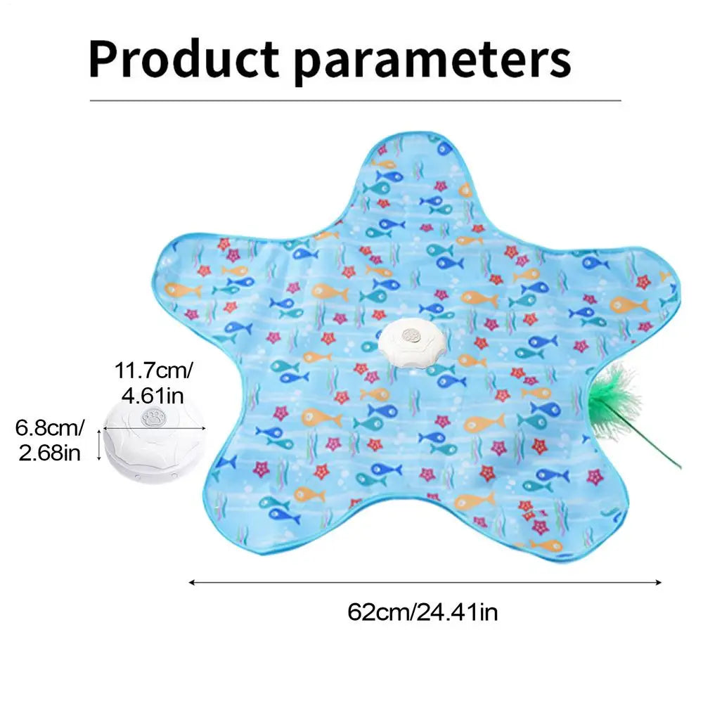 Indoor Interactive Cat Toys, Electric Cat Entertainment Toys, Automatic Cat Toy Spinner, Star-shaped Moving Toy, Pet Cat Supply