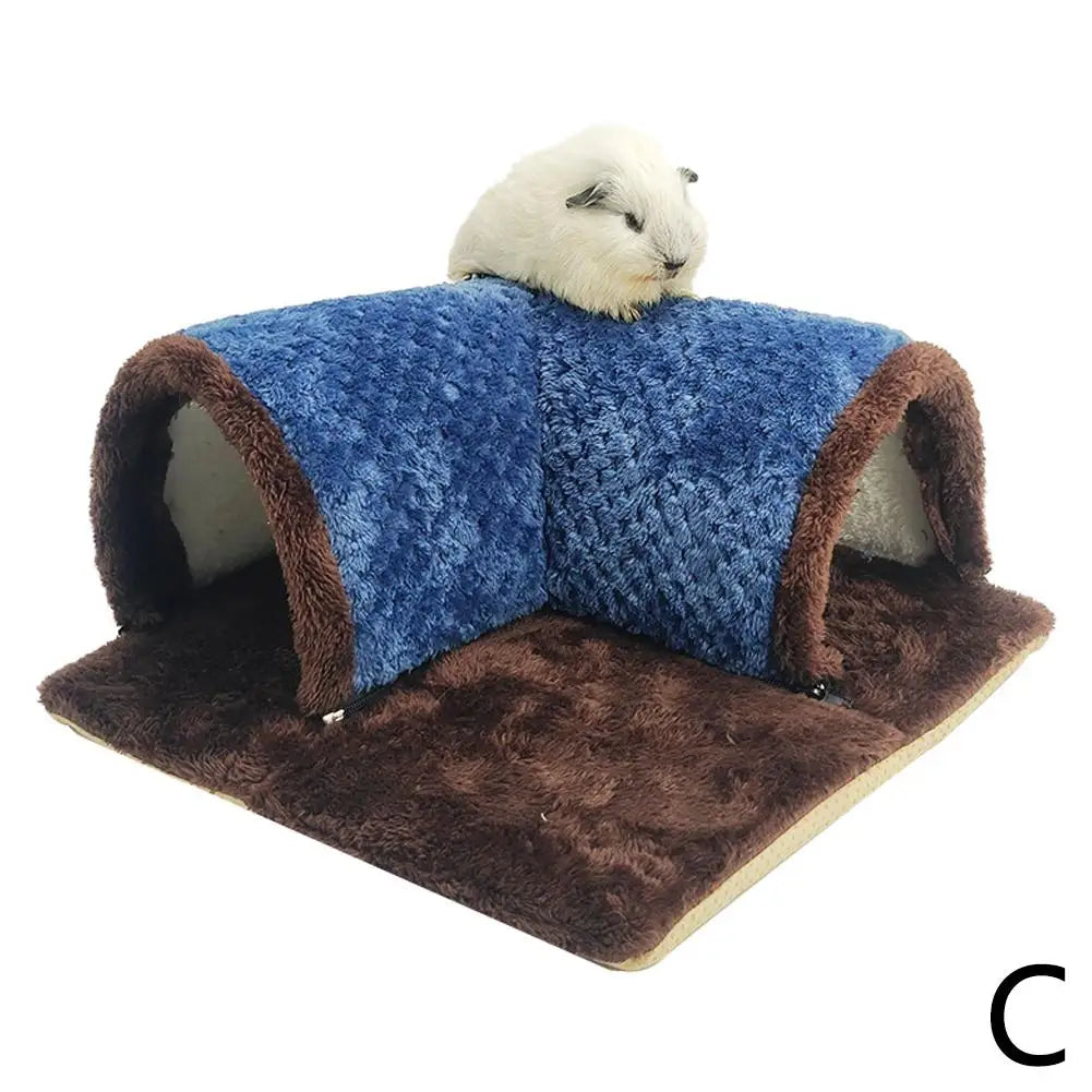 Warm Guinea Pig Hideout Tunnel Bed, Soft Removable Guinea Pig Tunnels And Tubes for Cage, Guinea Pig Hides Fleece For Rat, Sturd