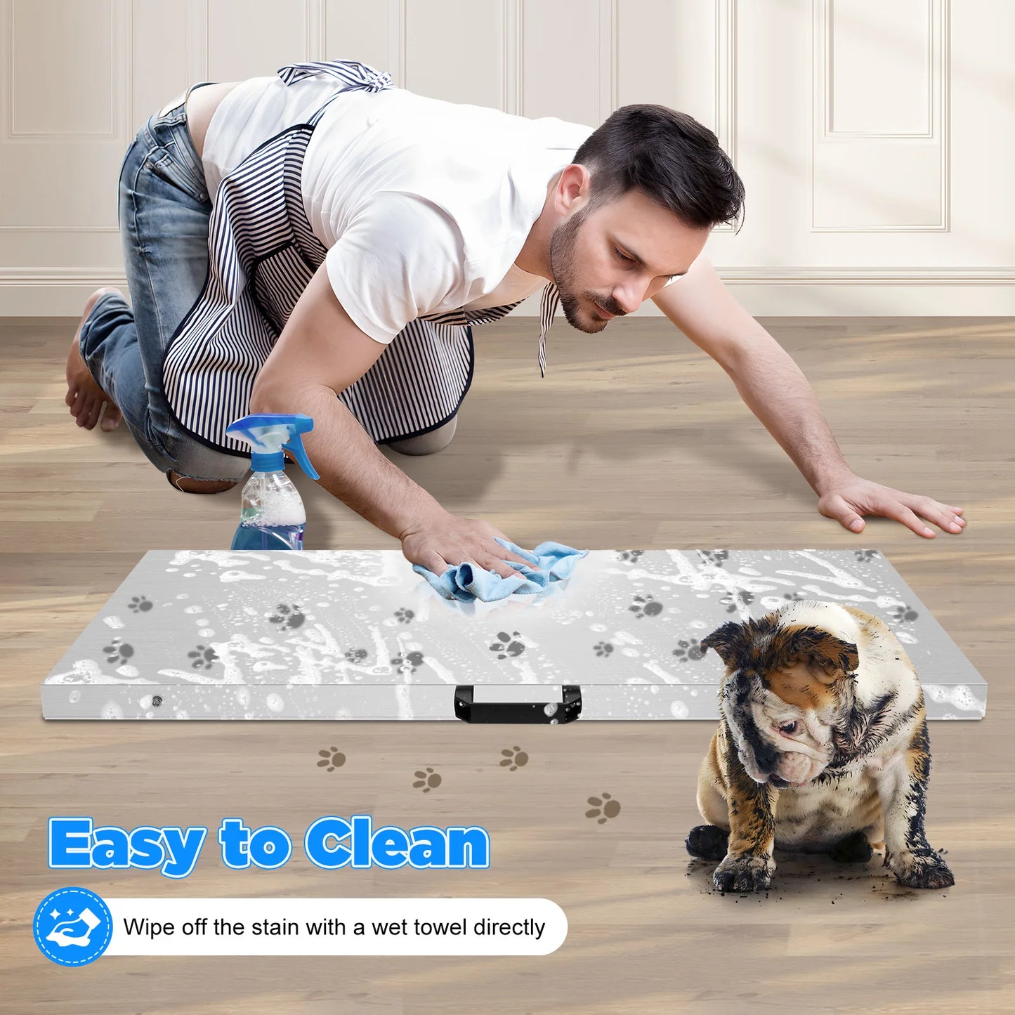 1100lb Digital Animal Scale - Stainless Steel Platform, LCD Display, Multi-Unit & Battery/AC Power for Pets/Livestock/Farms