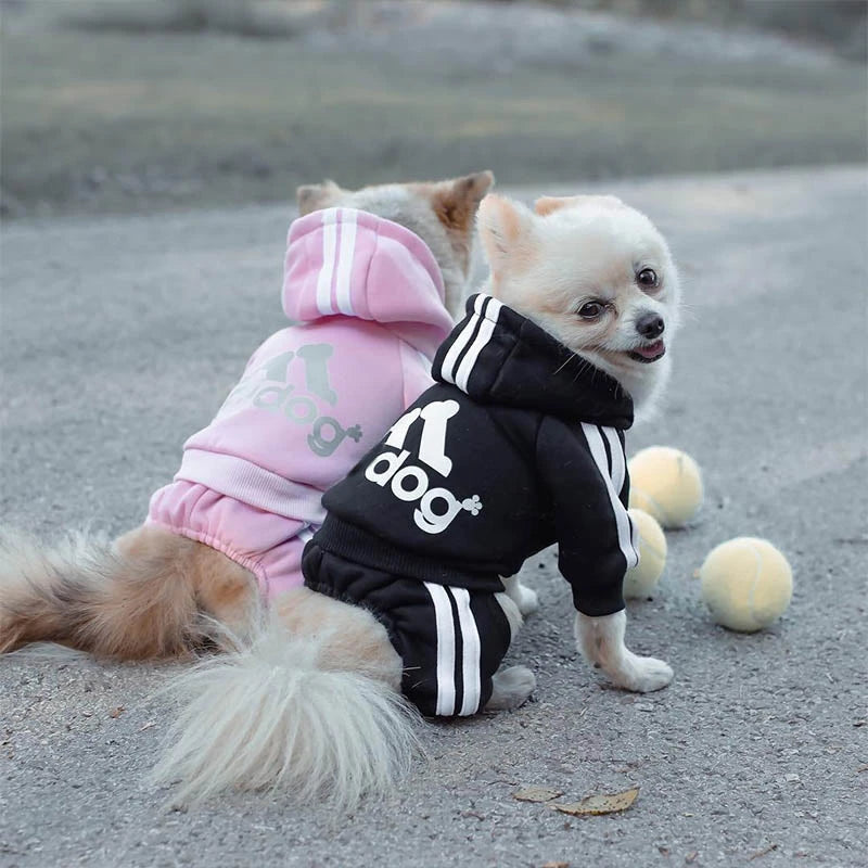 Four Legged Pet Dog Hoodie   Puppy Jumpsuit Letters Overalls for Small Medium Dogs Pomeranian Pajamas Winter Dog Jumpsuit