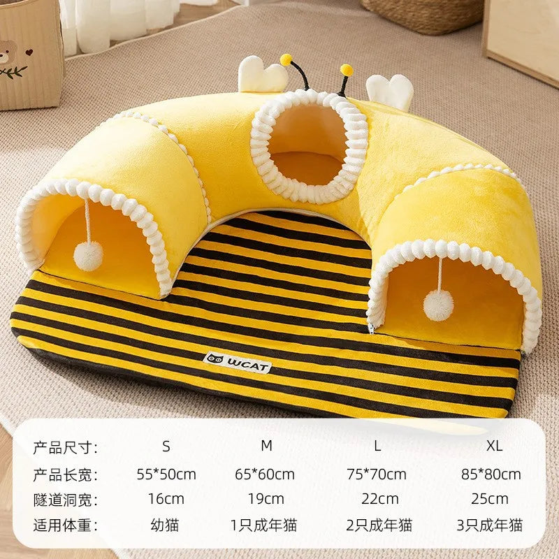 Big Dog Kennel Warm Winter Dog House Mat Detachable Washable Dogs Bed Nest Deep Sleep Tent for Medium Large Dogs House Supplies