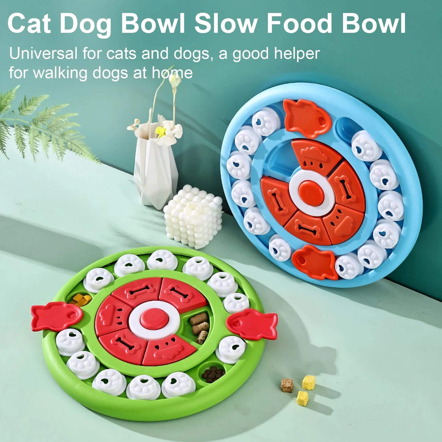 Dog Puzzle Toys Slow Feeder Interactive Increase IQ Food Dispenser Non-Slip Slowly Eating Bowl Cat Dogs Food Games