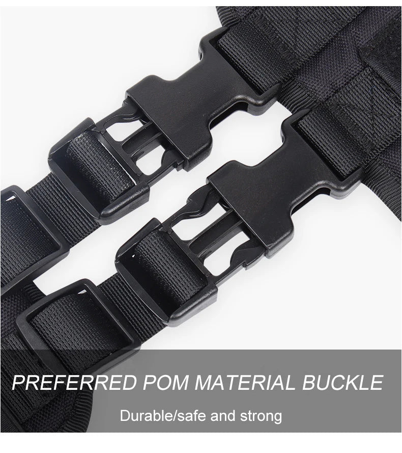 Tactical Dog Harness with Handle and Leash Military Dog Walking Accessory for Rottweiler Medium Large Dog Puppy Harness