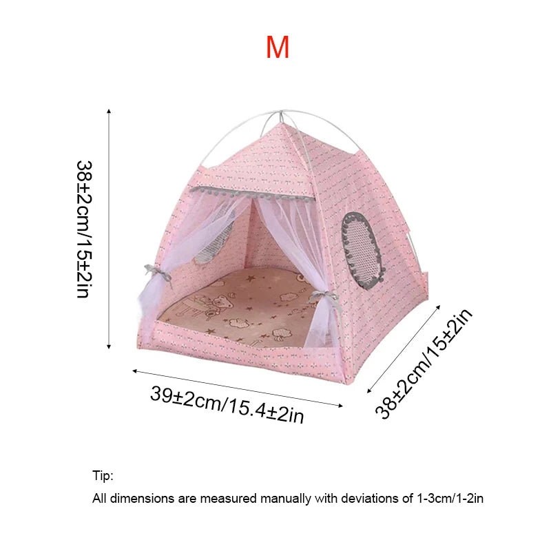 Cat Broken Flower Tent Semi Enclosed Internet Celebrity Tent Nest Universal For All Seasons Pet Supplies Summer Dog And Cat Nest