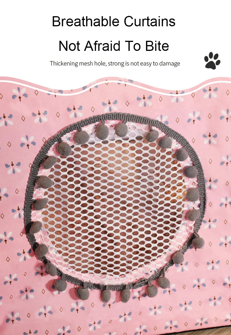 Cat Broken Flower Tent Semi Enclosed Internet Celebrity Tent Nest Universal For All Seasons Pet Supplies Summer Dog And Cat Nest