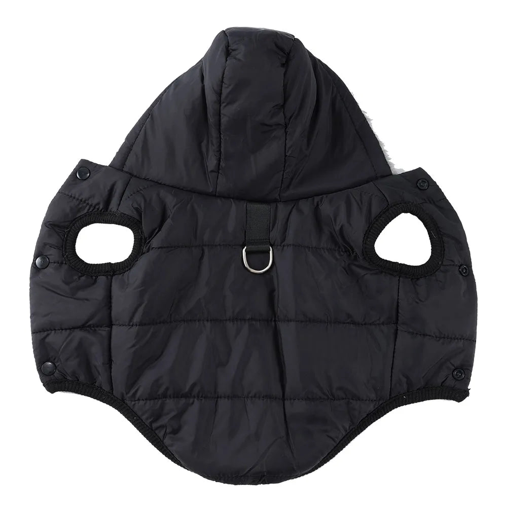 Waterproof Pet Cat Hoodie Jacket For Small Medium Cats Winter Warm Fleece Kitten Costume with D-ring Sphynx Coat Pug Clothes