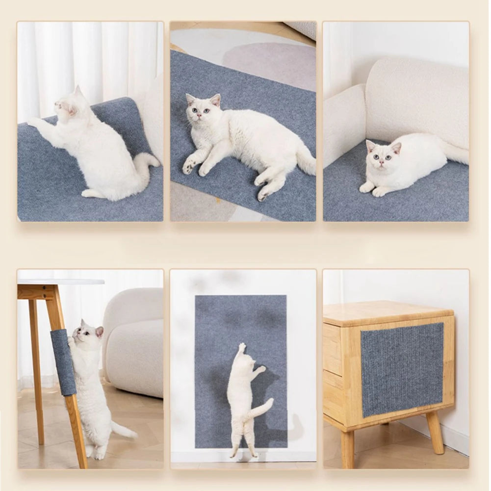 40*100cm Pet Cat Climbing Mat Wall Stickers Arbitrary Cutting Self-Adhesive Wall Cat Climbing Mat Cat Scratching Board Pet Toys