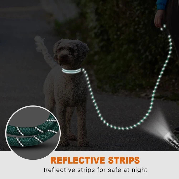 Double Strap for Dogs Lead Retractable Dog Leash for Big Strong Dog Pet Reflective Leash for Small Medium Dog Leash