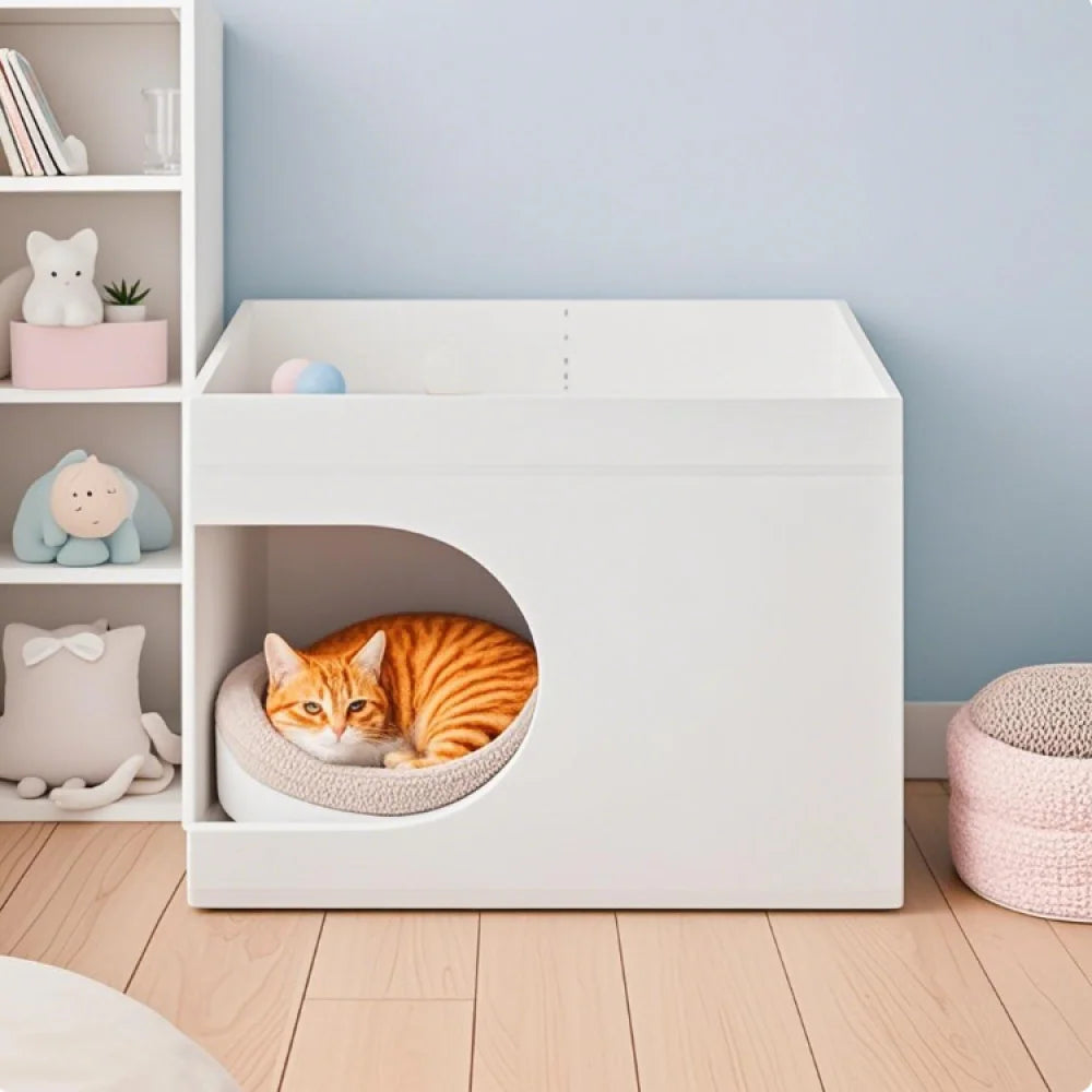 Multifunctional Cat Station Suitable for Small and Medium Cats Used in Living Room Bedroom Cat House Cat Bed