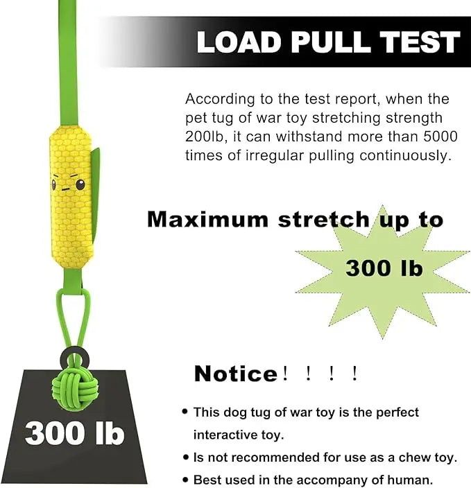 Interactive dog tug of war toy, tug of war toy ball knot, dog toy with knot ball, squeaking dog rope toy for training, suitable