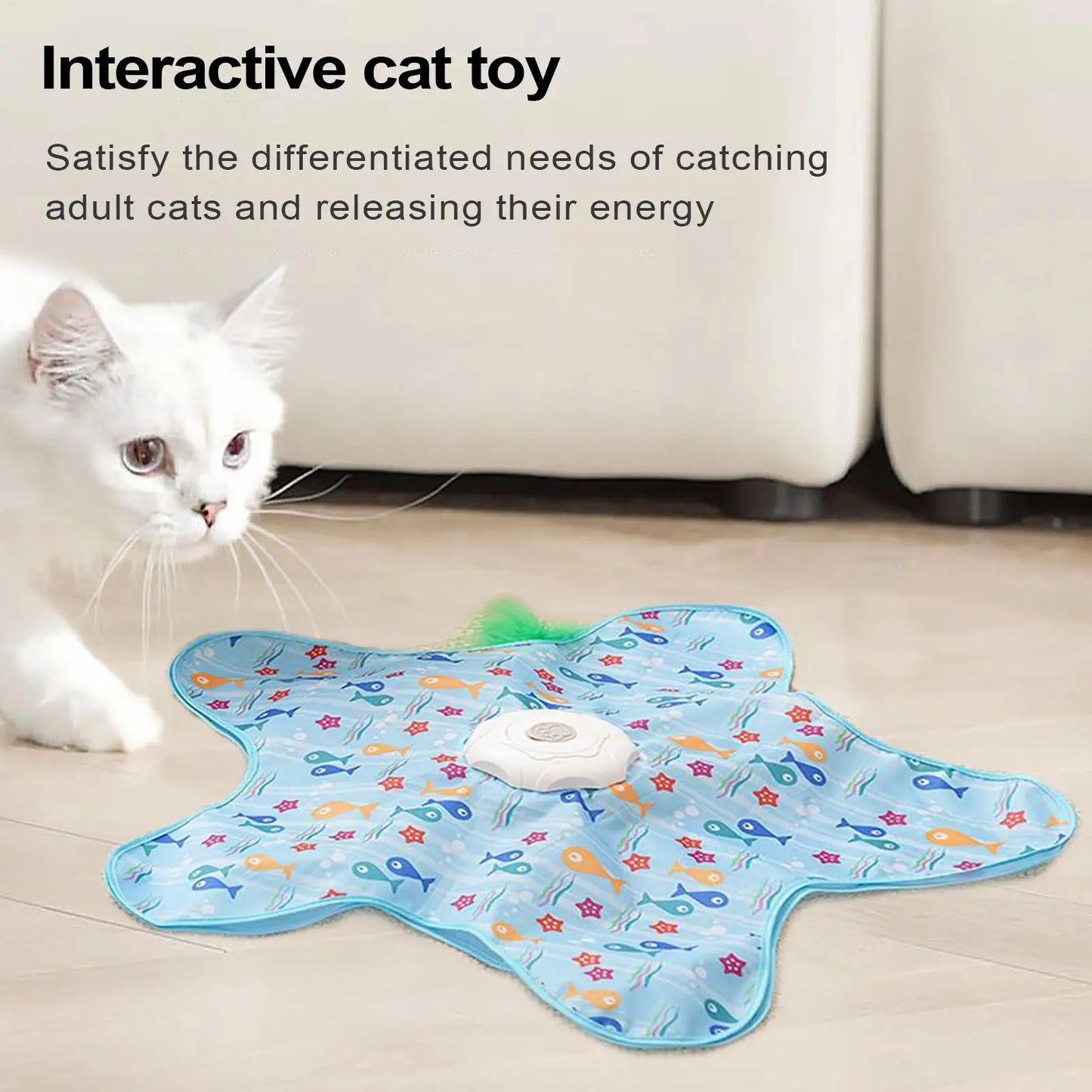Indoor Interactive Cat Toys, Electric Cat Entertainment Toys, Automatic Cat Toy Spinner, Star-shaped Moving Toy, Pet Cat Supply